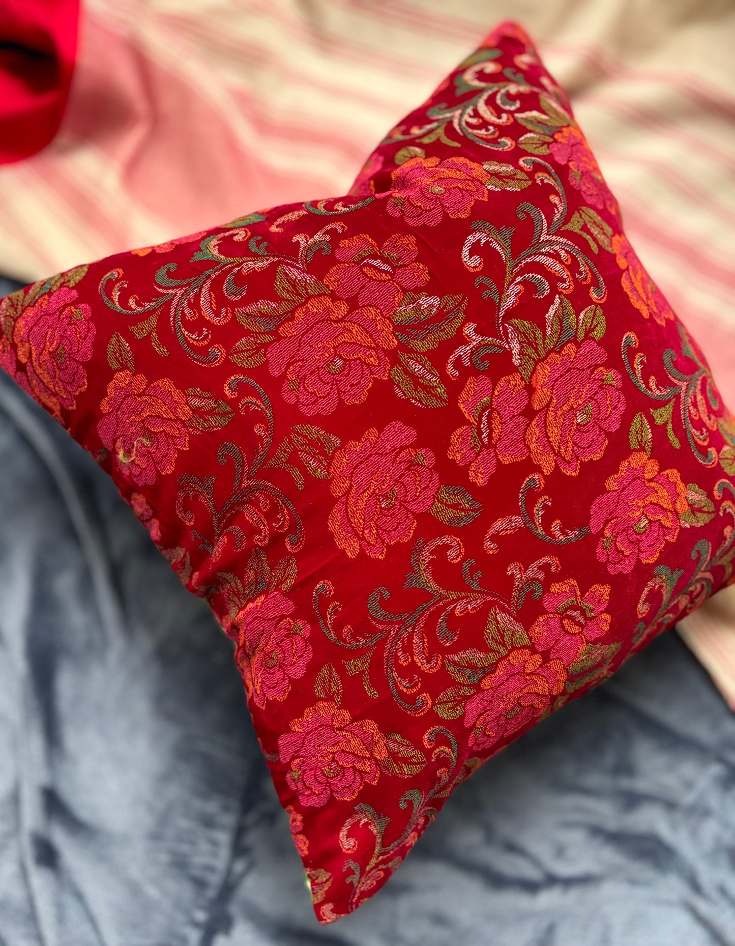 Velvet Floral - Red