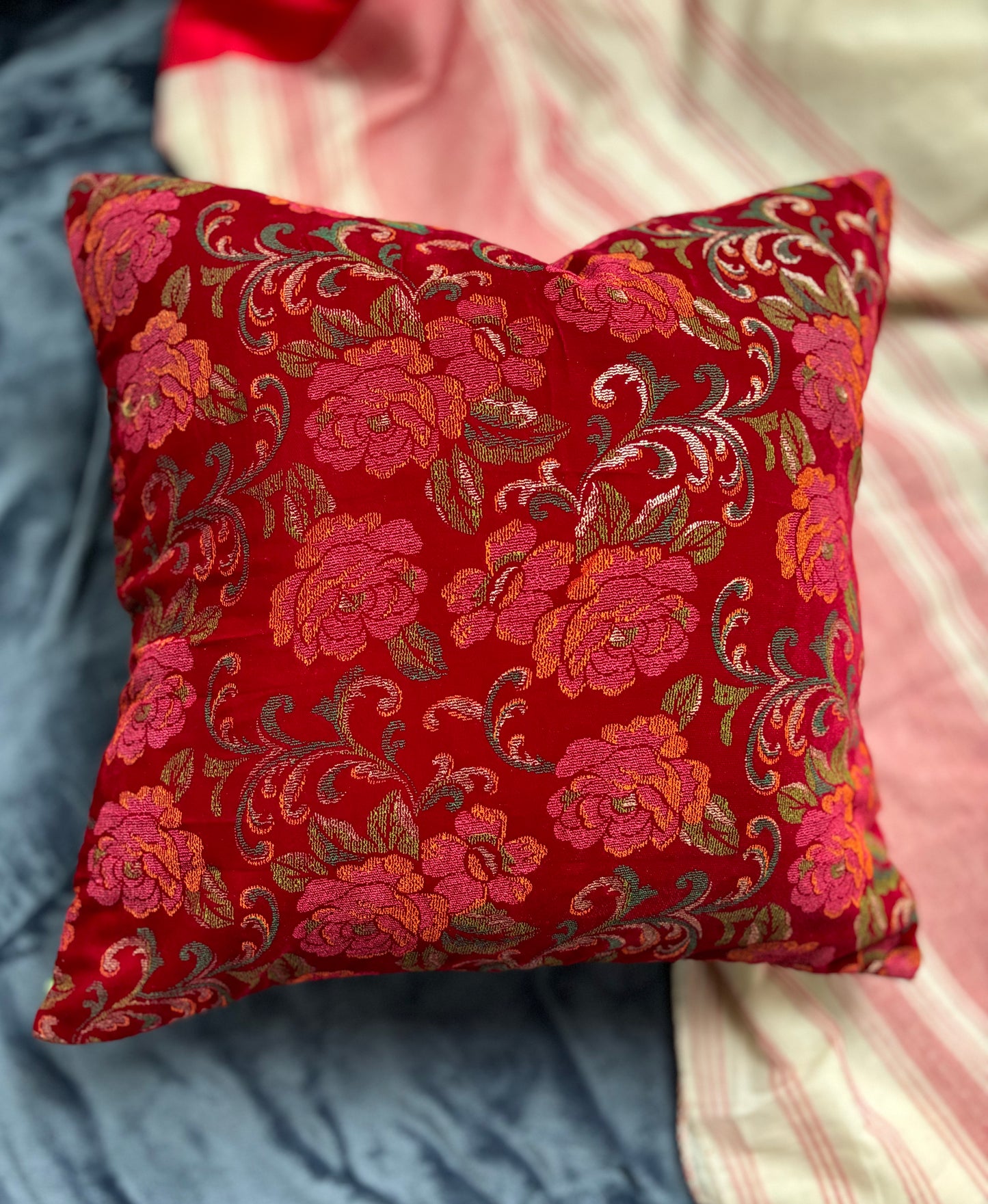 Velvet Floral - Red