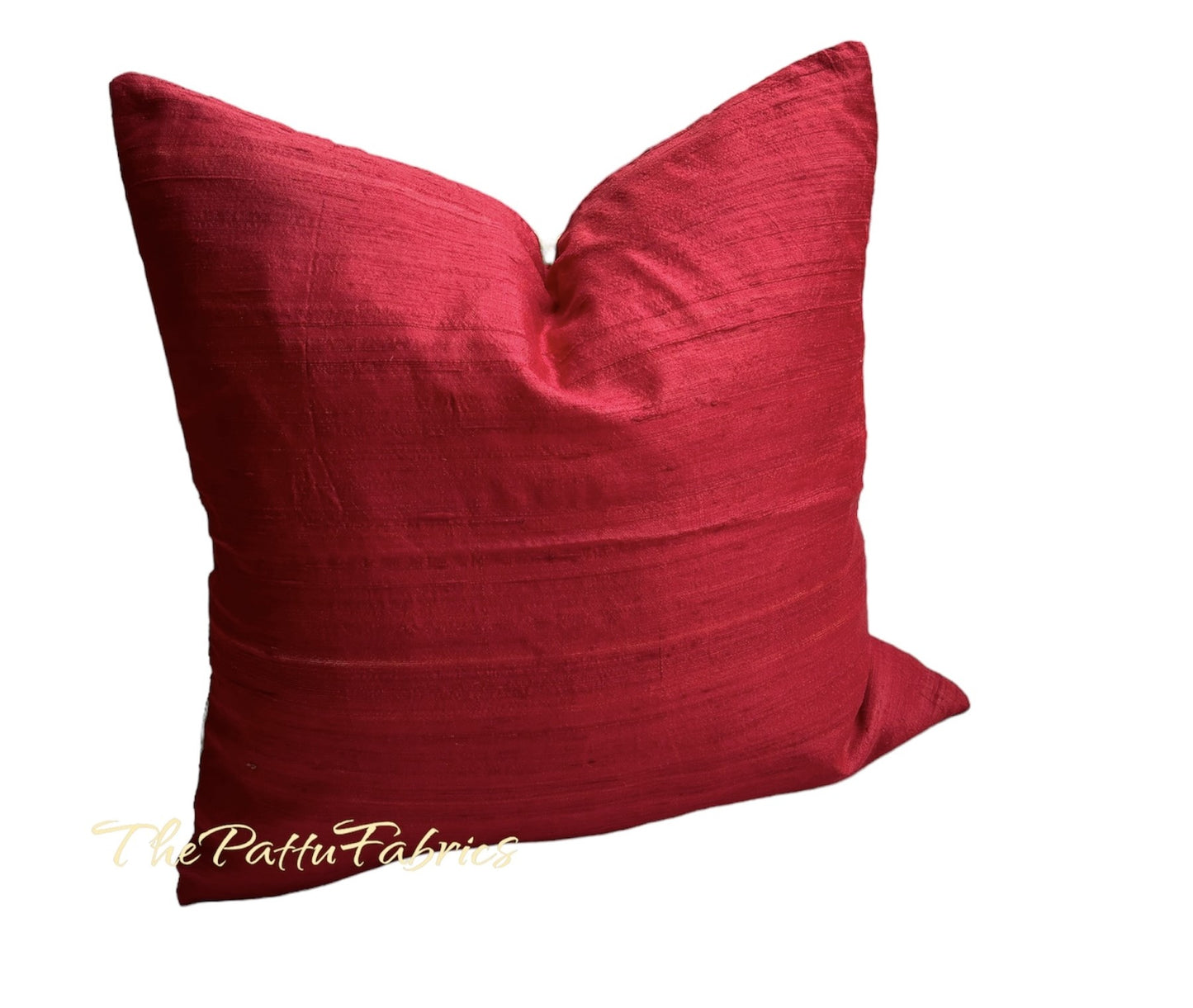 Pure Raw Silk Solid Throw Pillow