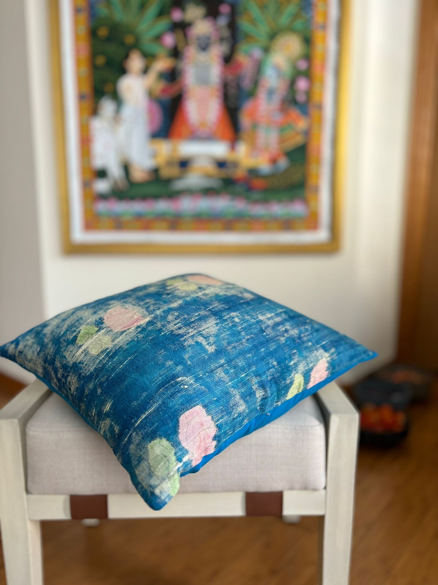 Kalamkari Raw Silk Pillow